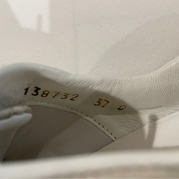 GUCCI Guccissima Leather Monogrammed GG Suede Striped Sneaker, Size 7 - Picture 9 of 10